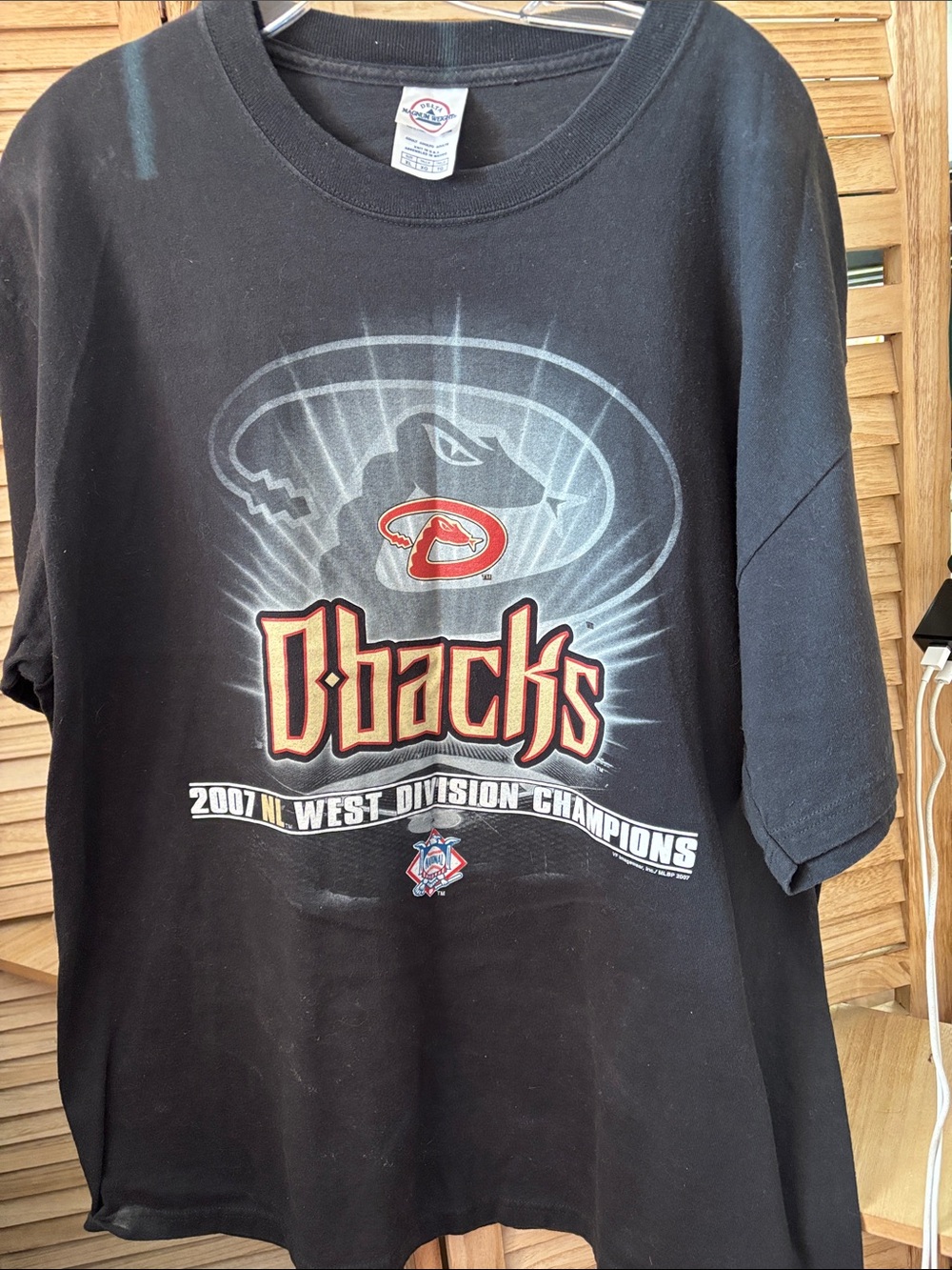 Delta Magnum Weight Black T-Shirt with Red Logo Accent XL